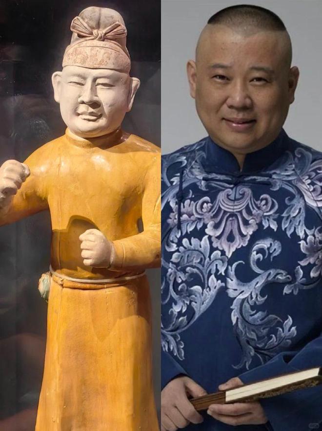 南京博物院一陶俑撞脸郭德纲 院方：的确在历史馆展出